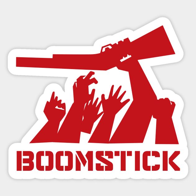 Boomstick Sticker by jepegdesign